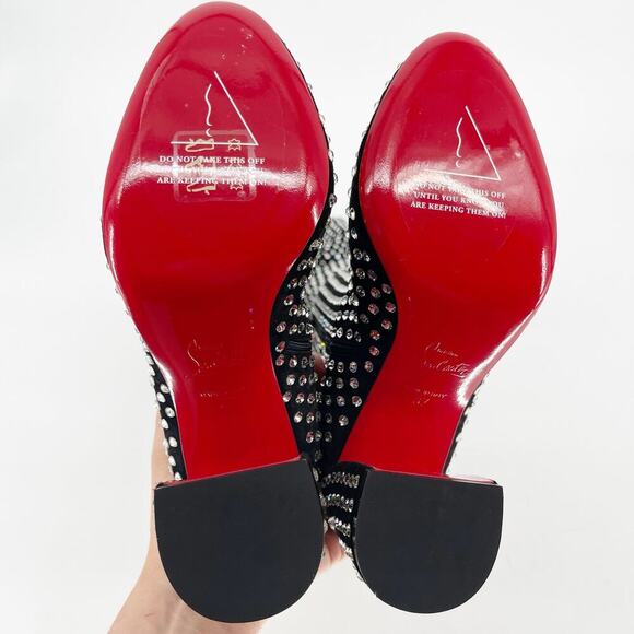 Christian Louboutin Jane Botta Alta Strass Boom Over the Knee Crystal Boot EU 37 - Picture 11 of 13